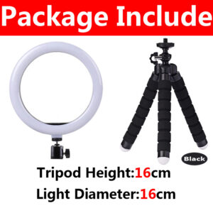 10inch LED Selfie Ring Lights Photo Lamp Ringlight with Phone Stand Photography Lamp for Tiktok Video Live Fill Lamp Streaming