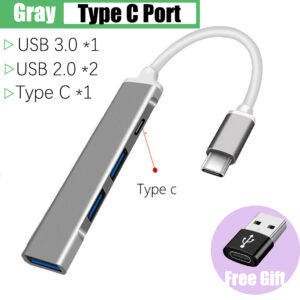 USB HUB Type C 4 Port Multi Splitter OTG USB 3.0 Adapter For Macbook 13 15 Air Pro Lenovo HUAWEI Xiaomi PC Computer Accessories