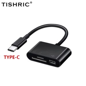 TISHRIC Micro USB Type C Adapter USB TF SD Card Reader USB-C Memory Card Adapter For Macbook Samsung Huawei XiaoMi Laptop Phone
