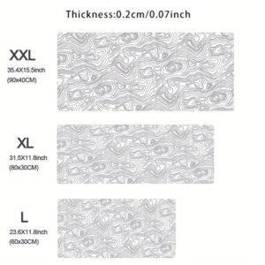 Topographic Map Seamless Mouse Pad Gaming XL Home New HD Mousepad XXL Keyboard Pad Non-Slip Office Carpet Laptop Big Mice Pad