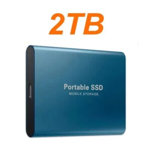 External Hard Drive 1TB Portable SSD 2TB External Solid State Drive USB 3.1/Type-C Hard Disk High-Speed Storage for PC/Mac/Phone