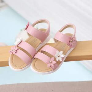 Children Shoes Summer Kids Sandals Girls Princess Beautiful Flower Shoes Flat Sandals Baby Girl Gladiator Soft