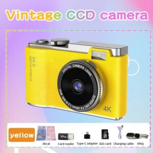 Digital Camera Children Camcorder 2.4″ inches Rechargeable Autofocus Vlogging Compact Cameras For Beginner Photography Selfie