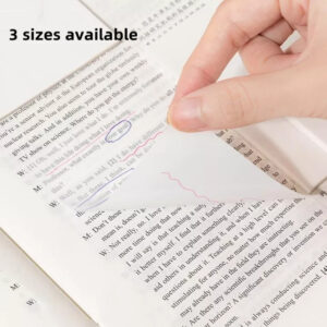 Sweet Journal 50 Sheets Transparent PET Sticky Notes Waterproof Stickys Memo Messages Post it Notes
