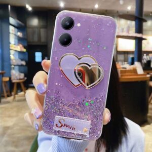 For VIVO Y36 Case Glitter Soft Transparent Be Love Makeup Mirror Stars Moon For VIVO Y36 Back Cover
