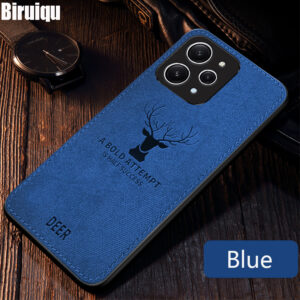 Biruiqu For Xiaomi Redmi 12 Hybrid Soft TPU Deer Pattern Shockproof Case Cover