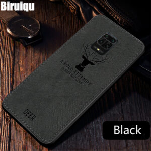 Biruiqu For Redmi Note 9s 9 Pro Max Hybrid Soft TPU Deer Pattern Shockproof Case Cover