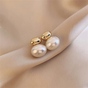 New French Elegant Pearl Earrings Fashion Jewelry Women Sweet Accessories Gift