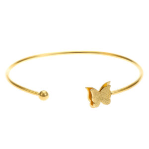 Open Frosted Metal Butterfly Bracelet for Women Girl Accessories Ins New 2024