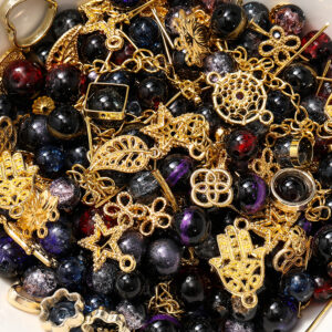 St.kunkka 30g Mixed Round Glass Beads Slub Beads With Metal Accessories For DIY Bracelets Necklaces Jewelry Jewelry Accessories Making