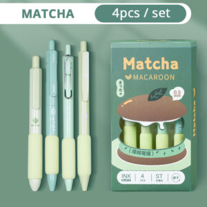 4pcs/Set 0.5mm ST Quick Dry Gel Pens Smooth Writing Retractable Ballpoint Pens Office Student School Stationery Supplies