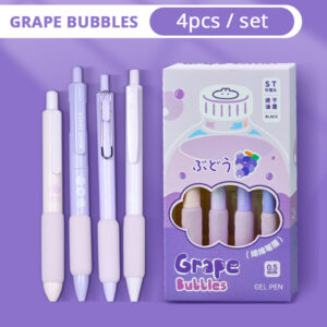 4pcs/Set 0.5mm ST Quick Dry Gel Pens Smooth Writing Retractable Ballpoint Pens Office Student School Stationery Supplies