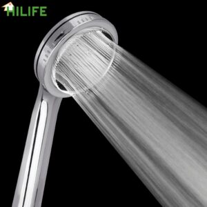 Pressurized Nozzle Shower Head 1pc High Pressure Rainfall Chrome Bath Shower Head High Quality Water Saving Spray Nozzle