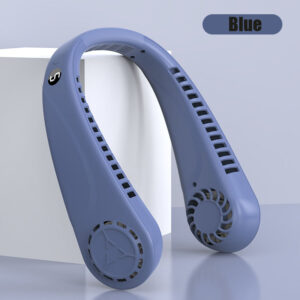2024 Portable Neck Fans Mini LED Digital Display Bladeless Fan USB Rechargeable Hands Free Cooling Fan with 5 Wind Speed