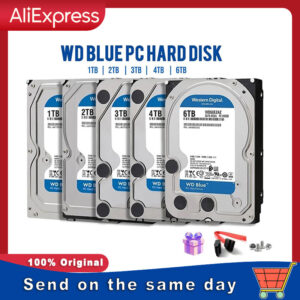 Western Digital WD BLUE 4TB 6TB 3.5″ Hard Drive Disk SATA III 5400 RPM 500GB 1T 2TB HD Hard disk For Monitoring Desktop Computer