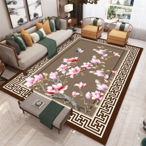 VIKAMA New Chinese living Room Carpet Full Study Office Carpet Household Wear-resistant non-slip classical style crystal velvet