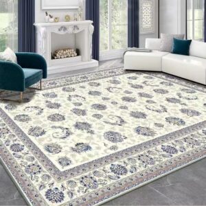 VIKAMA Crystal Pile Persian Vintage Ethnic Style Rug Sofa Tea Table Living Room Area Rugs