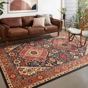 Bohemian nationality exotic retro style crystal velvet carpet American home living room sofa coffee table mat