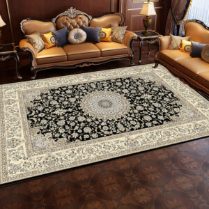 VIKAMA Bohemian Home Crystal Velvet Carpet Vintage Living Room Sofa Dirt Resistant Non-Slip Mat Bedroom Decoration Carpet