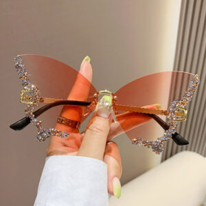 Rhinestone Butterfly glasses, personalized diamond sunglasses, shaped glasses, party accessories