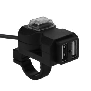 Motorbike Motorcycle Charger Power Supply Socket Phone Charger Handlebar Or Mirror for Phone Mobile Waterproof Dual USB Port