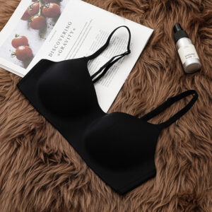 Seamless Bra for Women, One-piece Half-cup Small Breast Push-up, Glossy, Thin, Comfortable, Wire-free Anti-sagging Bra