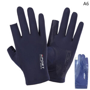 1 Pair Motorcycle Gloves Breathable Ice Silk Non-Slip Anti-UV Outdoor Sports Rider Protective Hand Gloves
