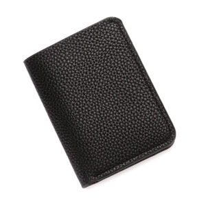 Fashion Soft Men Wallet Pu Leather Lychee Pattern Mini Coin Purse Driver’s License Card Holder
