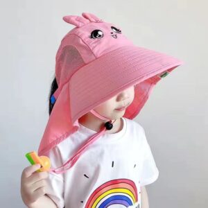 Children’s sunshade hats, boys and girls’ UV protection hats, sun protection hats, outdoor beach hats, large brimmed fisherman h