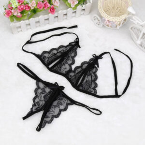 2024 Lace Hollow Out Underwear Bra Set Sexy Lingerie Sex Sleepwear G-string Bra Suit Femme Lingerie Set Pajamas Erotic Clothing