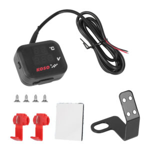 24V 12V Motorcycle Thermometer Voltage Meter Instrument Cluster Temperature Tester Gauge USB Chargers 3.0 Motorbike Accessories