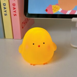 Creative Led Night Light Bedroom Decorative Lighting Silicone Cute Bedside Lamp Duck Chicken Cartoon Animal Lamps Gift