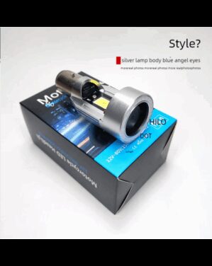 30W With Fans H4 BA20D Blue/Red Angel Eye LED Motorcycle Headlight Scooter Motorbike Headlamp Light Bulb DRL Accessories