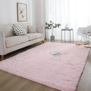 Factory Spot Wholesale Rectangular Solid Color Silk Carpet Bedroom Bed Living Room Sofa Blanket Tatami Mat