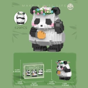 2023 New Creative MINI Chinese Animal Panda Model Building Block MOC DIY Diamond Bricks Toys for Children Boys Girls Gifts