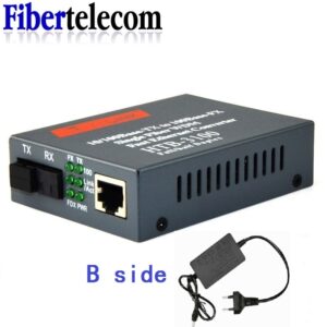 Media Converter HTB-3100 Fiber Optical Single Mode Single Fiber SC Port 25KM External Power Supply 10/100M