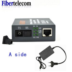Media Converter HTB-3100 Fiber Optical Single Mode Single Fiber SC Port 25KM External Power Supply 10/100M