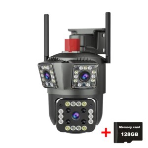 PEGATISAN 6MP Three Lens WIFI PTZ Camera 4K Three Screens Outdoor AI Human Auto Tracking Security IP CCTV Surveillance Cameras