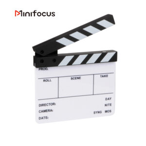 Studio Camera Photography Video Acrylic Small Clapboard Dry Erase Director Film Movie Clapper Board Slate (6.3×5.5″ /16x14cm)