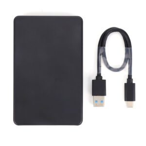 USB3.0/Type C 2.5” Hard Drive Enclosure Black Mobile HDD Box USB3.1 SATA 1/2/3 SSD Case Portable Hardisk With USB C Cable