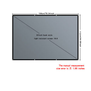 Metal anti light projection screen 16:9 black edge hook design without punching high-definition 3D simple movie screen