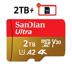 SAN DIAN Original Micro Card 2TB High Speed TF Card 1TB SD Memory Card For Phone Security Protection Flash Card Give Card Reader