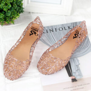 Fashion Women Beach Sandals Summer Casual Jelly Outdoor Shoes sandalias Hollow Out Mesh Flats Ladies Girl Breathable Slipper