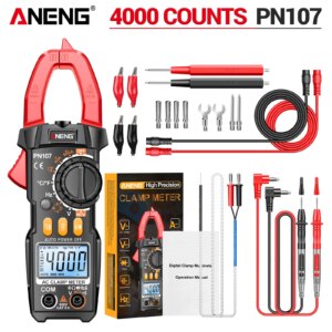 ANENG PN107 Digital Clamp Meter AC/DC Voltage Temperature Test Multitester True RMS 4000 Count Electrical Multimeter Tester Tool