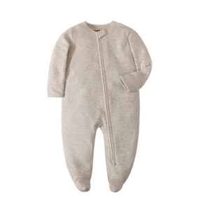 Newborn Zip-up Jumpsuit Newborn Clothes Baby Boy Comfy Romper with Zip Girls Climbing Baby Clothing Clothes Jumpsuit 0-12Months