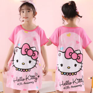 2024 Summer Girl’s Dress Jade Guigou Melokulomi Children’s Pajamas Girl’s Pajamas Summer Princess Lace Pajamas Home Clothes