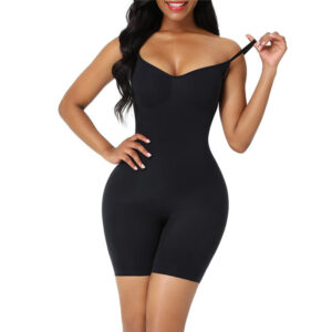 Upgrade Fabric Bodysuit Shapers Spandex Compress Elastic Tummy Control Body Shaper Suit Open Crotch Compression Smooth Shapewear