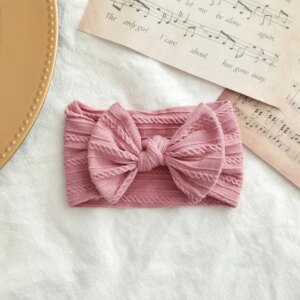 Knit Baby Headband Bow Newborn Elastic Soft Nylon Headbands For Baby Girl Turban Infant Hair Accessories Kids Headwear