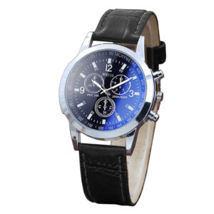Modiya Men’S Watch Blue Light Glass Three Eyelid Band Watch Men Steel Dial Men’S Daily Watch Clock Men’S Relojes para hombres