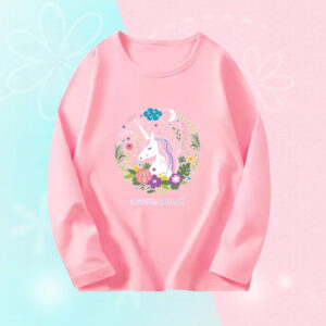 Big girl Casual T-shirts Christmas Gift Little Girl Cotton Autumn T-shirts Toddlers T-shirts Girl Long Sleeve Tee Shirts